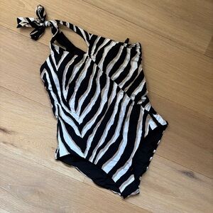 Trina Turk Zebra Print One Piece Swimsuit